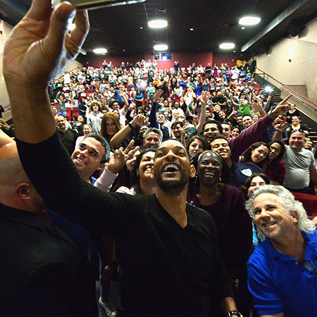 Will Smith selfie with fans