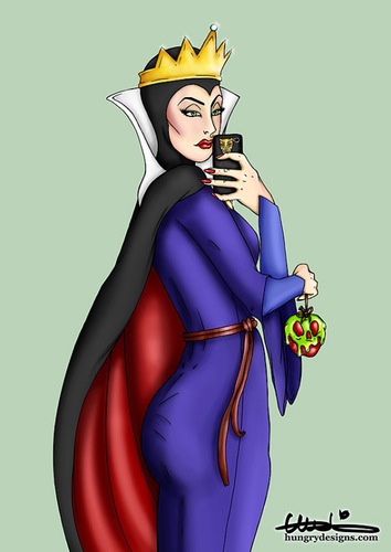 evil queen disney character selfie