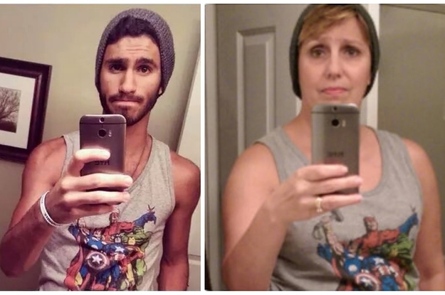 parents copying their children selfie