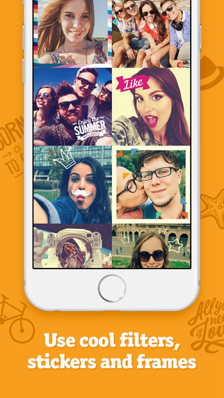 Selfie network with manual camera & photo editor
