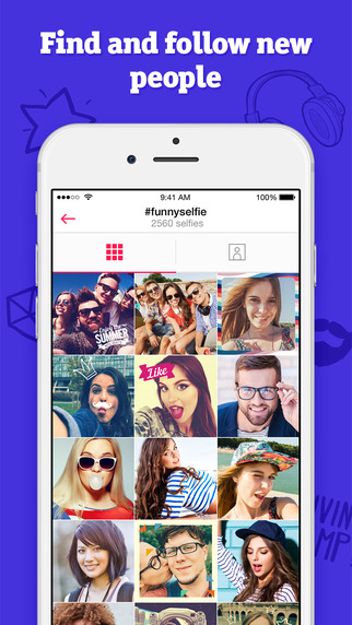 Selfie network with manual camera & photo editor