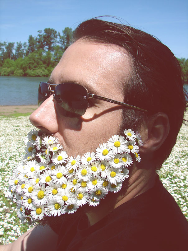 flower-beards selfie