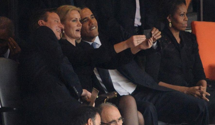 former US President Barack Obama selfie